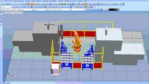 Robot Machine Tending Simulation