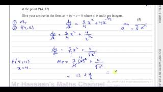 WMA11\/01, (Edexcel) IAL P1 June 2023,  Q8, Differentiation, Integration