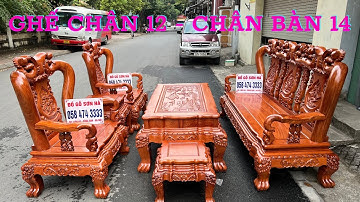 Báo giá bộ quốc đào cột 12 hàng thửa vip đẹp gỗ hương đá | Đồ Gỗ Đẹp Miền Bắc