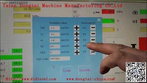 CR825 ALL function injection and common rail test bench Bosch IQA Coding