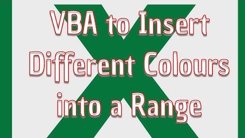 VBA to Insert Different Cell Colours