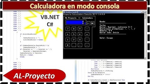 Como hacer una calculadora en modo consola en VB.NET y en C# | Programar una calculadora