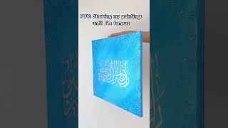 Let's reveal the blue canvas...🌌🌸....#painting #calligraphy #artistic #CanvasPainting #reveal