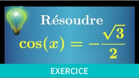 équation trigonométrique • résoudre cos(x)=-√3/2 sur ]pi-;pi] sur [0;2π[ et R • Première spé maths