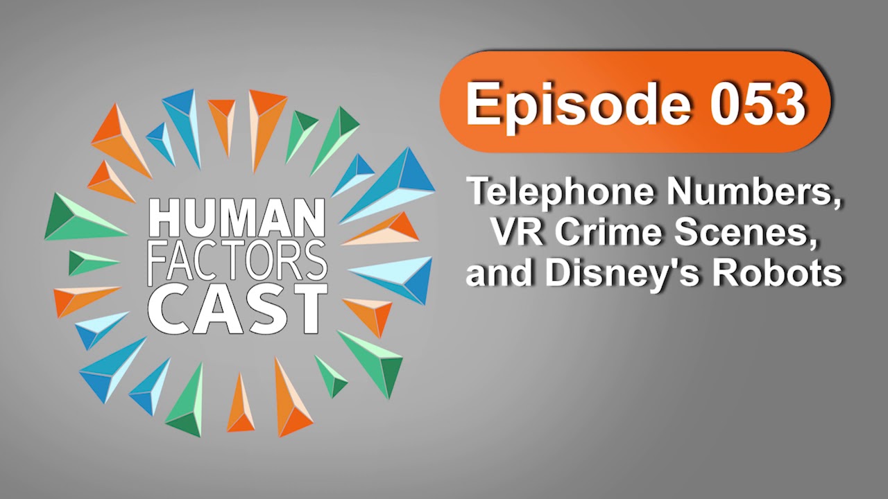 HFCast Ep053 - Telephone Numbers, VR Crime Scenes, and Disney's Robots