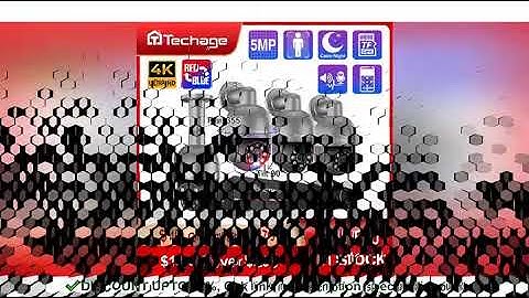 Techage 8CH 4K 5MP 8MP PTZ Security POE IP Camera System Outdoor AI Human Detection Two Way Audio Vi