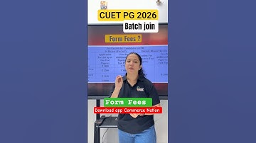 CUET PG 2026 | Form Fees Cuet pg | Join batch #cuetpg2026 #cuetpgmcom2026 #mcom #bhu #srcc