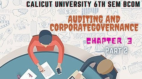 Calicut University 6th sem Auditing 3rd chapter Audit procedure part 2 final part