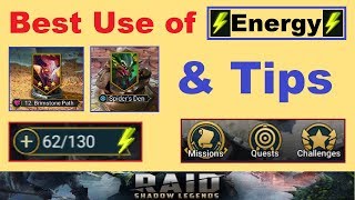 ~Best Use of Energy~ \& Important *Energy Saving* Tips \& Tricks! (RAID: Shadow Legends)