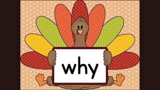 Master Dolch Second Grade Sight Words Set 4 | Thanksgiving Turkey Flashcards for Fall Learning Fun