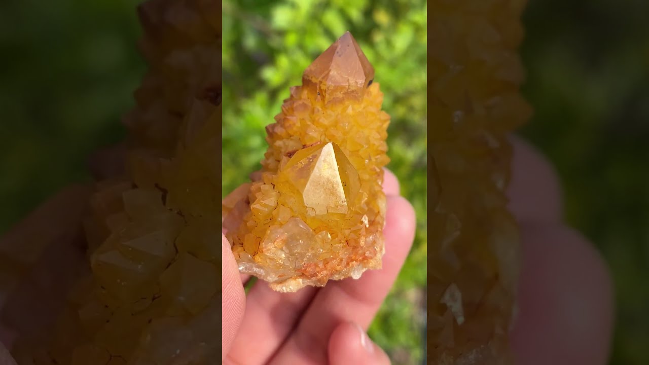 ゴールデンヒーラースピリットクォーツ 原石 カクタスクォーツ 群晶 天然石