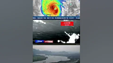 🔴2023年9號超強颱風"蘇拉"來勢洶洶，廣東沿海狂風暴雨，風高浪急，深圳發布颱風紅色預警信號，颱風最大力超17級以上。 🌍提醒大家注意防禦颱風，注意安全！ ☔️ - 天天要聞