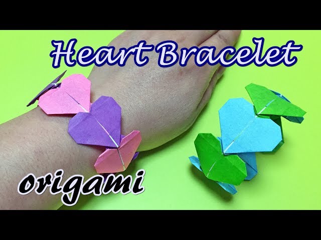 Simple bracelet made of paper Beautiful origami bracelet - YouTube