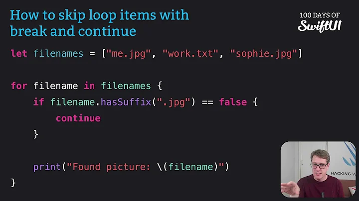 How to skip loop items with break and continue – Swift for Complete Beginners