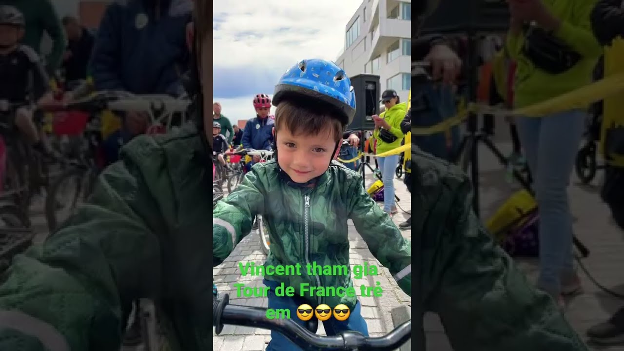 Vincent tham gia tour de France trẻ em
