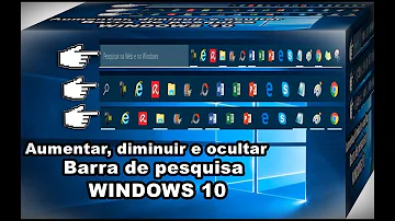 Como reduzir o tamanho da barra de pesquisa do Windows 10?