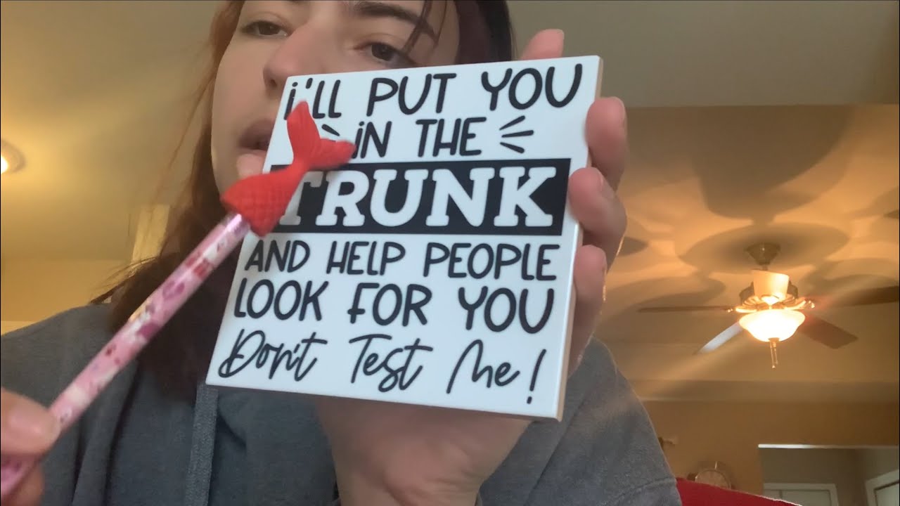 ASMR sounds: tapping, squeaky paper, tracing, minimal talking, half invisible