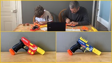 Nerf Mod:  Father, Son Modding Video!  Nerf Rival Knock Out Mod Kit, XFKO Stubbie!  “J’s“ FIRST Mod!