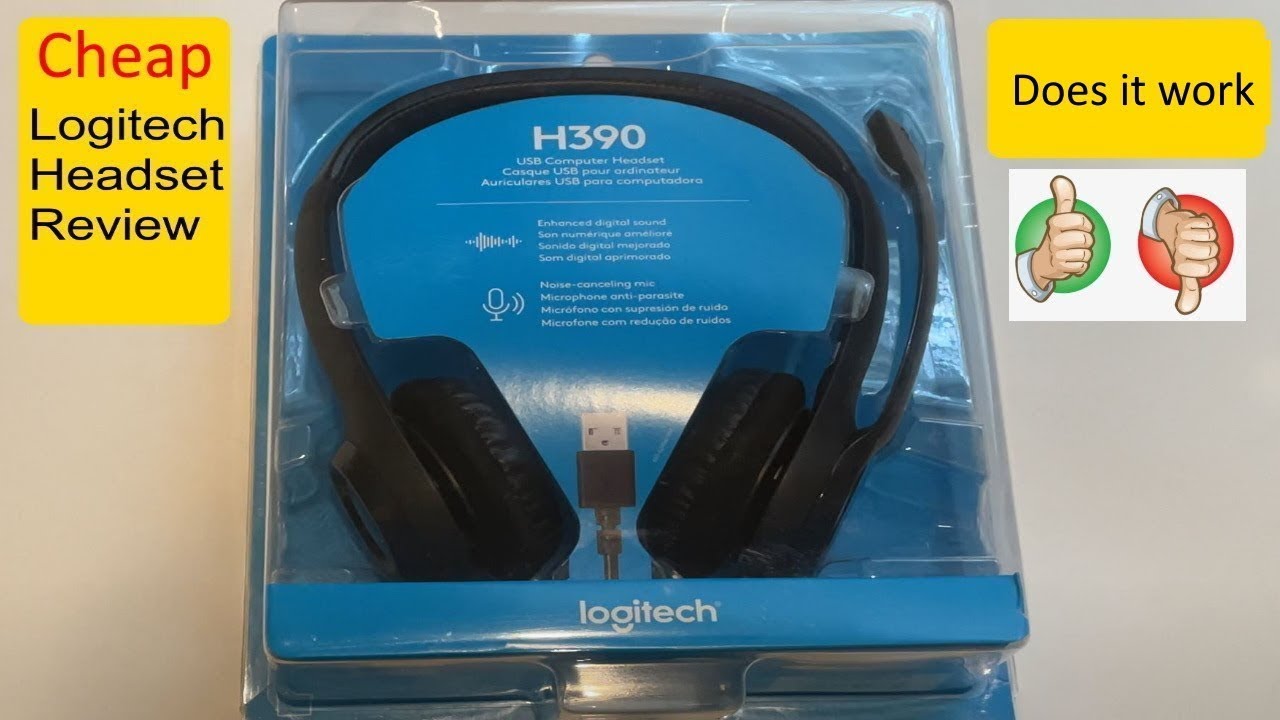 Logitech H390 headset Noise Cancelling Review 