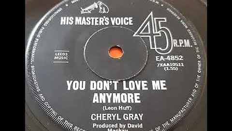 Cheryl Gray  You don't love me anymore