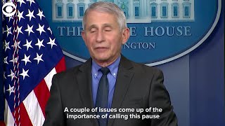 WEB EXTRA: Dr. Fauci Says J\&J Vaccine Pause Will Help Us Learn More, Alert Physicians