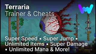 Terraria trainer +8 Cheats (Super Damage, Super Jump, Super Speed, Unlim Items, & More!)