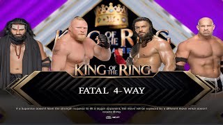 Fatal 4- Way Match | Veer Mahan Vs. Brock Lesnar Vs. Roman Reigns Vs. Goldberg Full Match 2k23