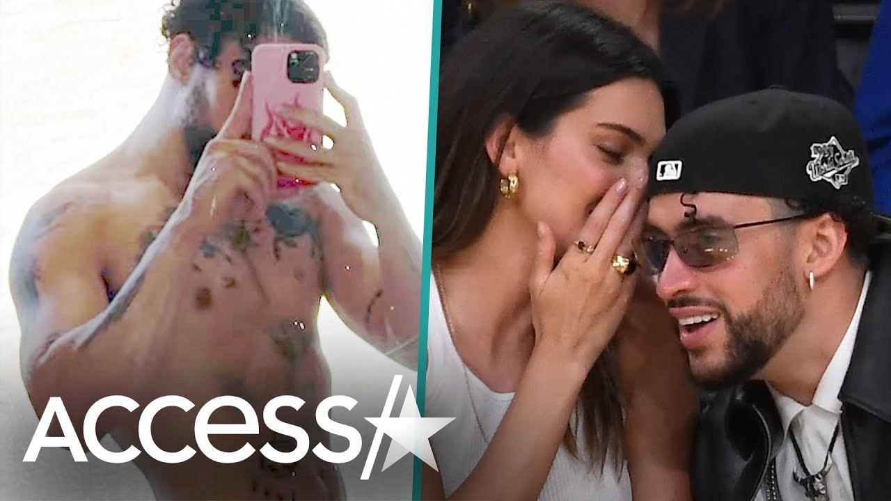 Bad Bunny Poses Nude & Wears 'K' Necklace Amid Kendall Jenner Romance
