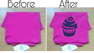 How to painting on T-shirt | fabric colours | رسم علي القماش#