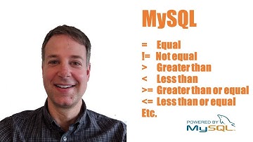 MySQL, Equal, Not Equal, Greater Than, Less Than,  Greater Than or equal, Etc.
