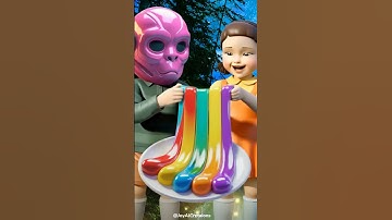 Squid Game AI Edible Slime Rainbow ASMR #squidgame #squidgame2 #ai #asmr