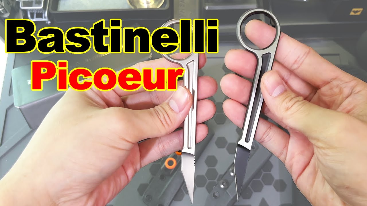 Bastinelli Knives | Picoeur Karambit Stonewash & Satin Combo