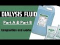 What is dialysate dialysis solution hemodialysis solution part a part b concentration