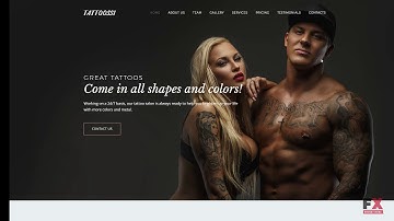 Tattoossi - Tattoo Salon Premium Moto CMS 3 Template TMT | Free Templ