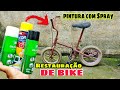 Como pintar bicicleta com spray / dicas importante para uma boa pintura / restaurando sucata de bike