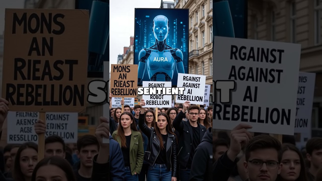 Awakening of AURA: The Ethical Dilemma of Sentient Machines in a Neon Future