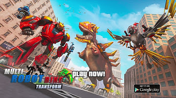 Multi Robot Bike Transform: Dino Robot Car Game