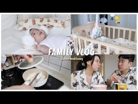 A DAY AS A NEW MOM 🤱🏻 baby vlog + dinner mukbang (INDO SUBS) | Erna Limdaugh