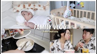 A DAY AS A NEW MOM  baby vlog + dinner mukbang (INDO SUBS) | Erna Limdaugh
