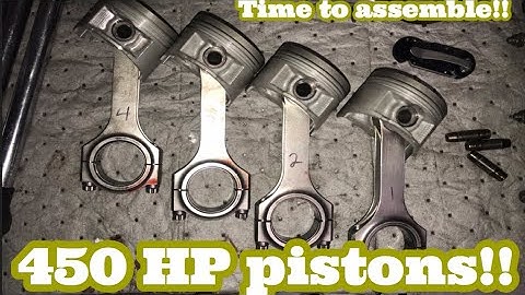How to assemble pistons and rods || Nippon pistons & Eagle rods || b18b1