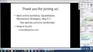 Ernie Chan presents Factor Models in Practice Net Worth