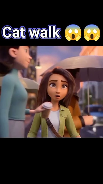 Cat walk 😱😱||Animation movie clip 🥰#shorts #animation #movie #luck