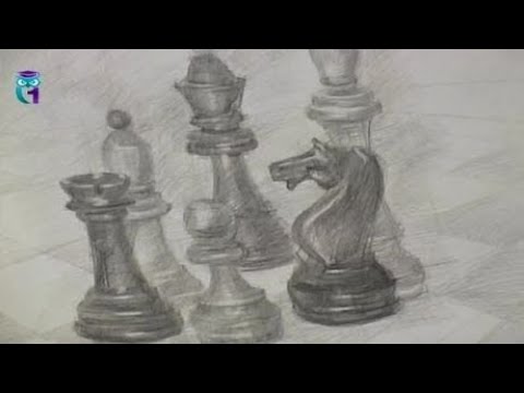 Как нарисовать шахматные фигуры карандашом