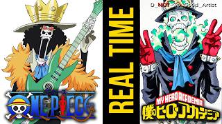 Real Time Drawing: Brook As An Mha Hero | No Talking | Relaxing | One Piece X My Hero Academia