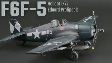 Grumman F6F-5 Hellcat US Navy 1/72 Eduard Profipack 7077 Full Build Video | RWO Models