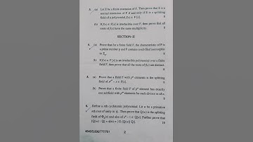 M.A/M.Sc MATHS (Advanced Algebra-II) 2nd semester Paper: M -202  Previous Year ||HPU||