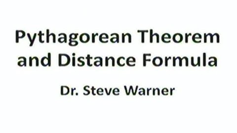 Pythagorean Theorem and Distance Formula - ACT and SAT Preparation