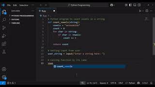 Python program to count vowels