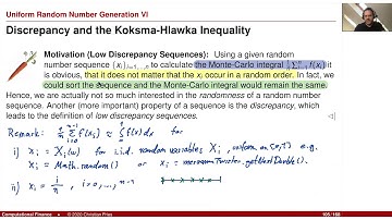Lecture Computational Finance / Numerical Methods 06: Monte-Carlo Method 05: Discrepancy