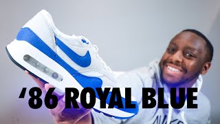 Nike Air Max 1 '86 Royal Blue Big Bubble On Foot Sneaker Review QuickSchopes 660 Schopes DO9844 101